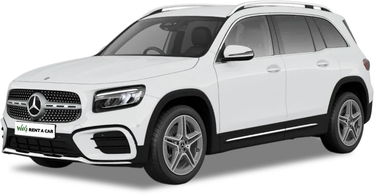White Mercedes GLB from Wiki Rent a Car Estepona